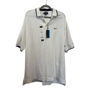 Nautica Golf Polo Shirt Mens XXL White Cotton Short Sleeve Casual Shirt
